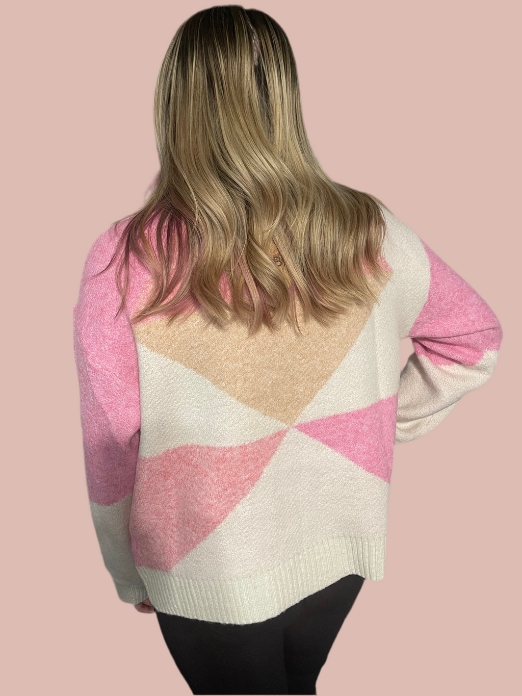 Blush and Cream Cozy Sweater
