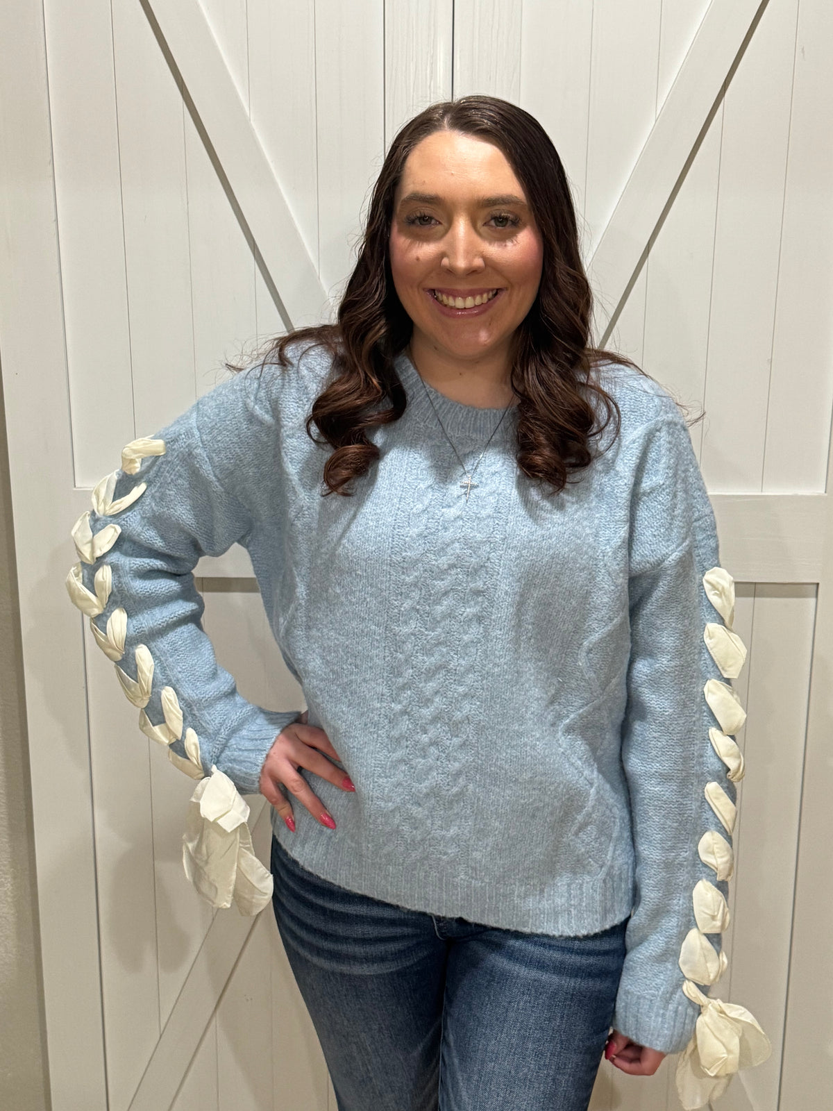 Sweet Darling Bow Sleeve Sweater