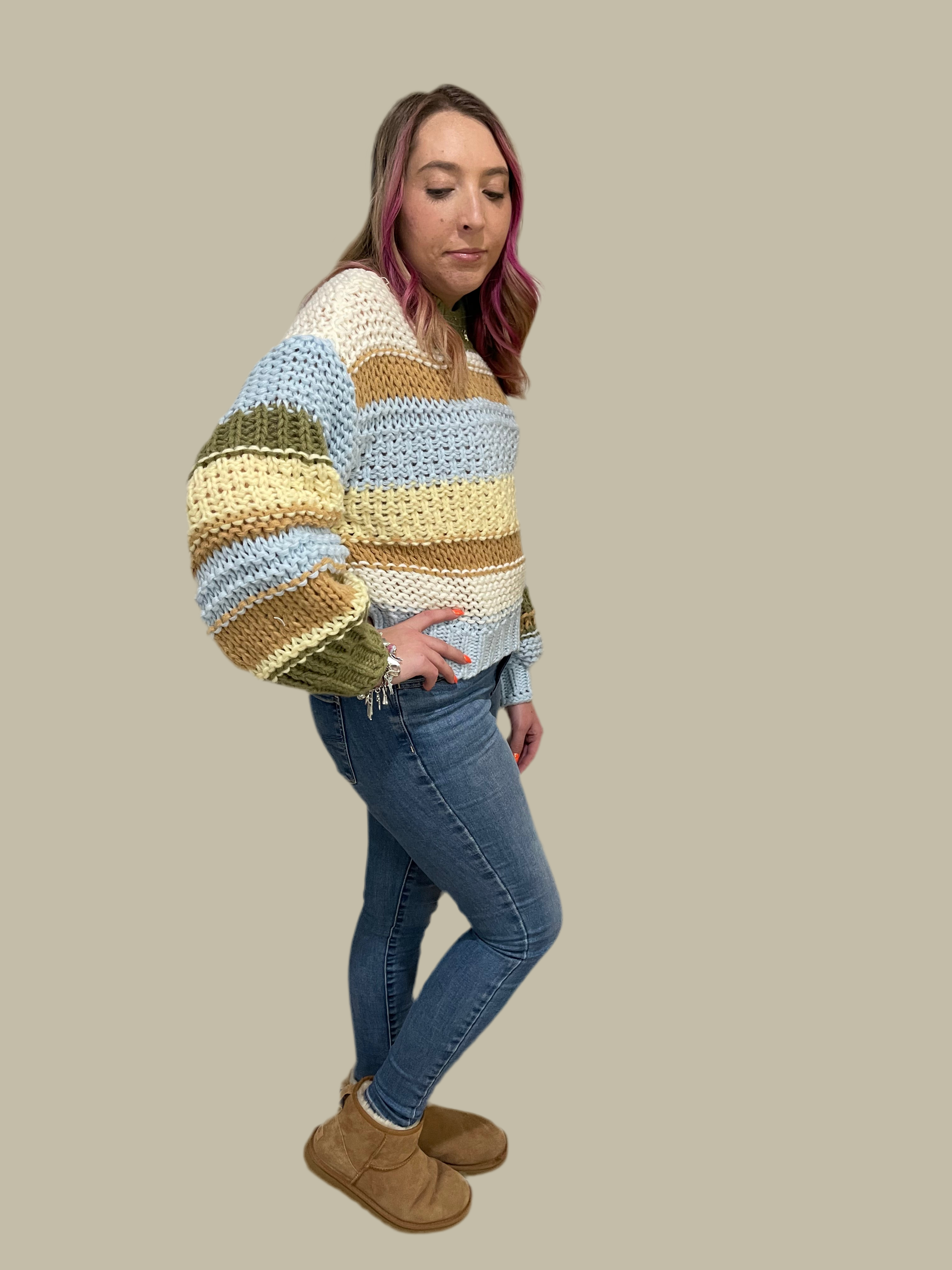 Falling For You Crocheted Sweater