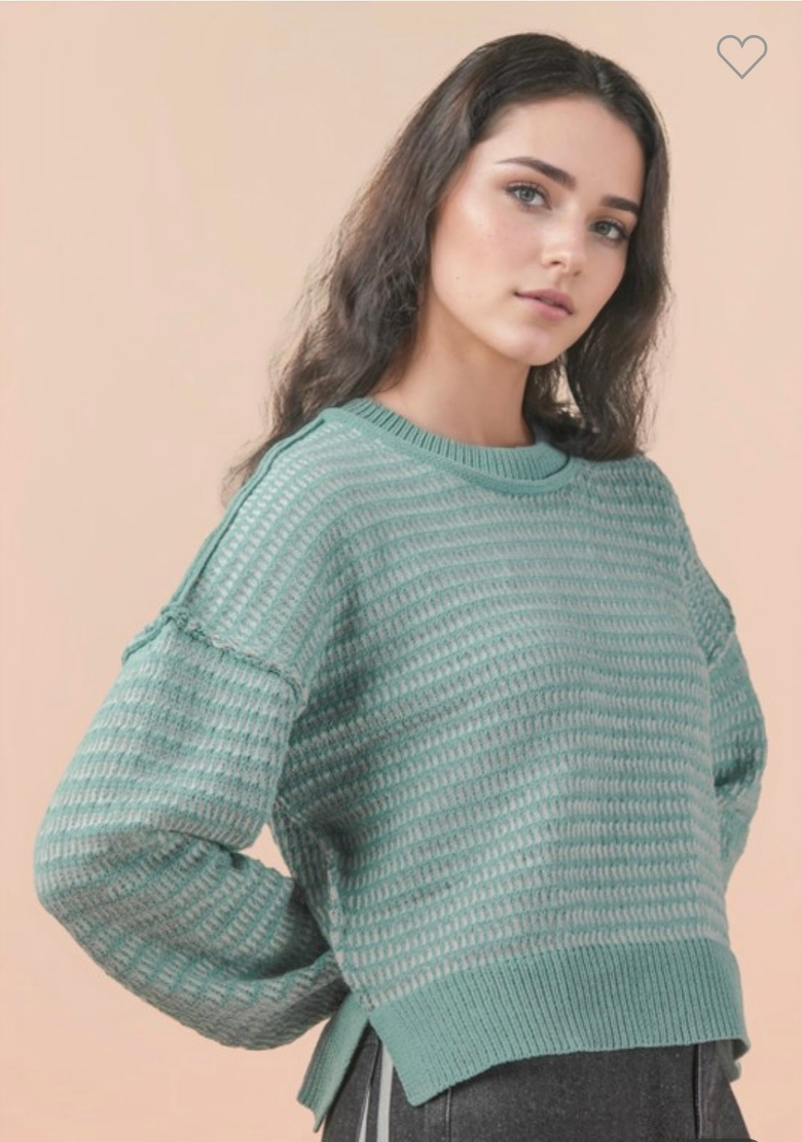 Mint Kisses Textured Sweater