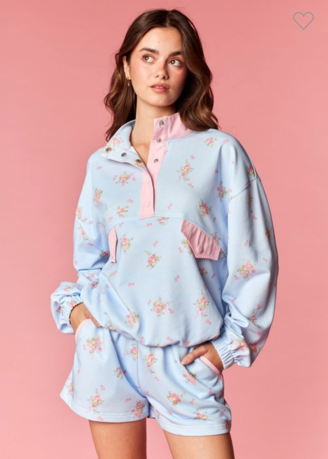 Sweet Blooms Blue and Pink Lounge Set