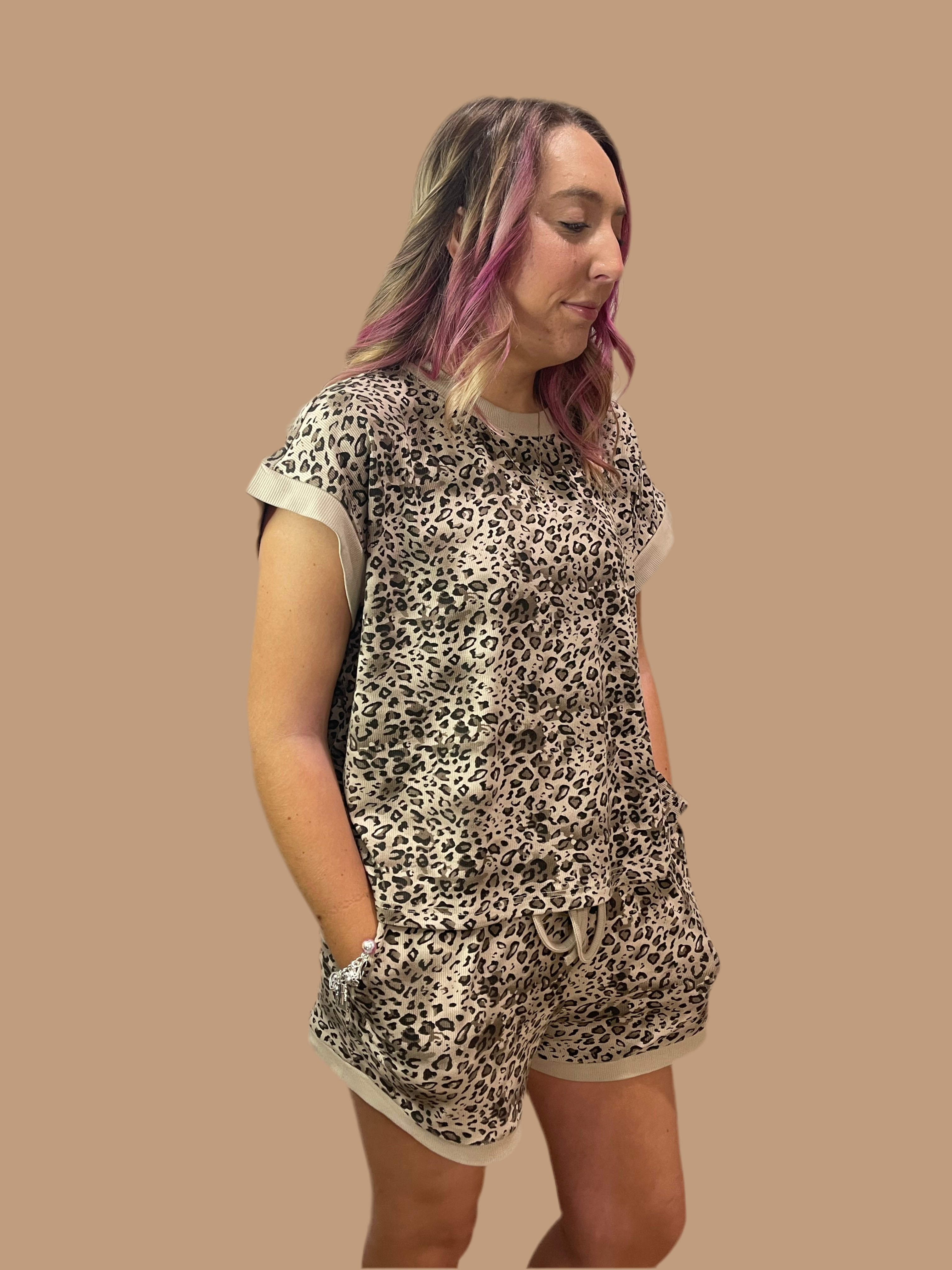 Welcome to the Jungle Leopard Short Set