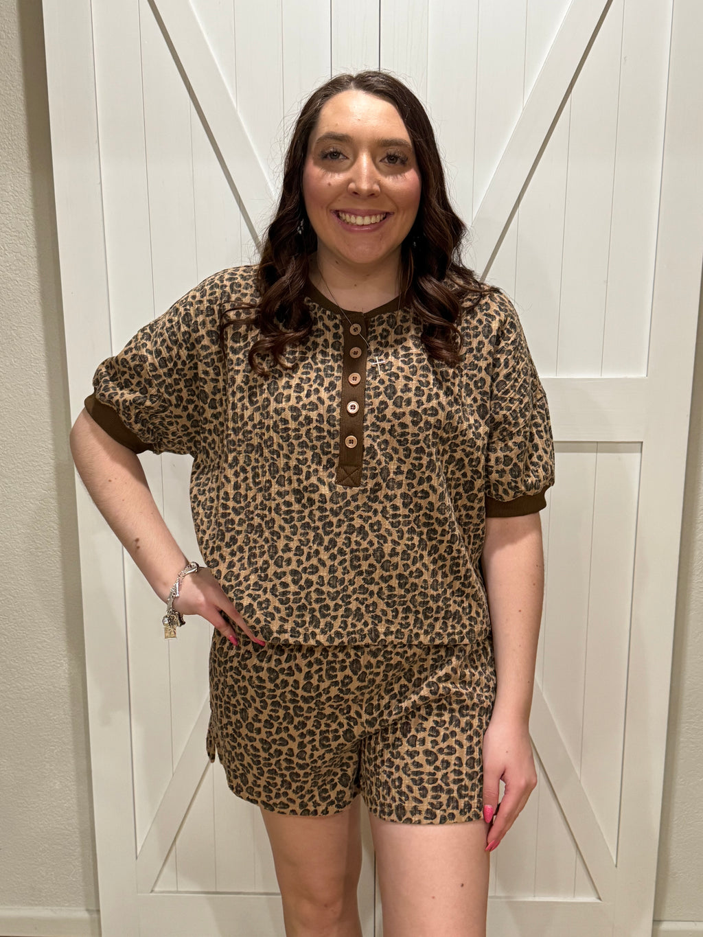 Wild Babe Leopard Short Set