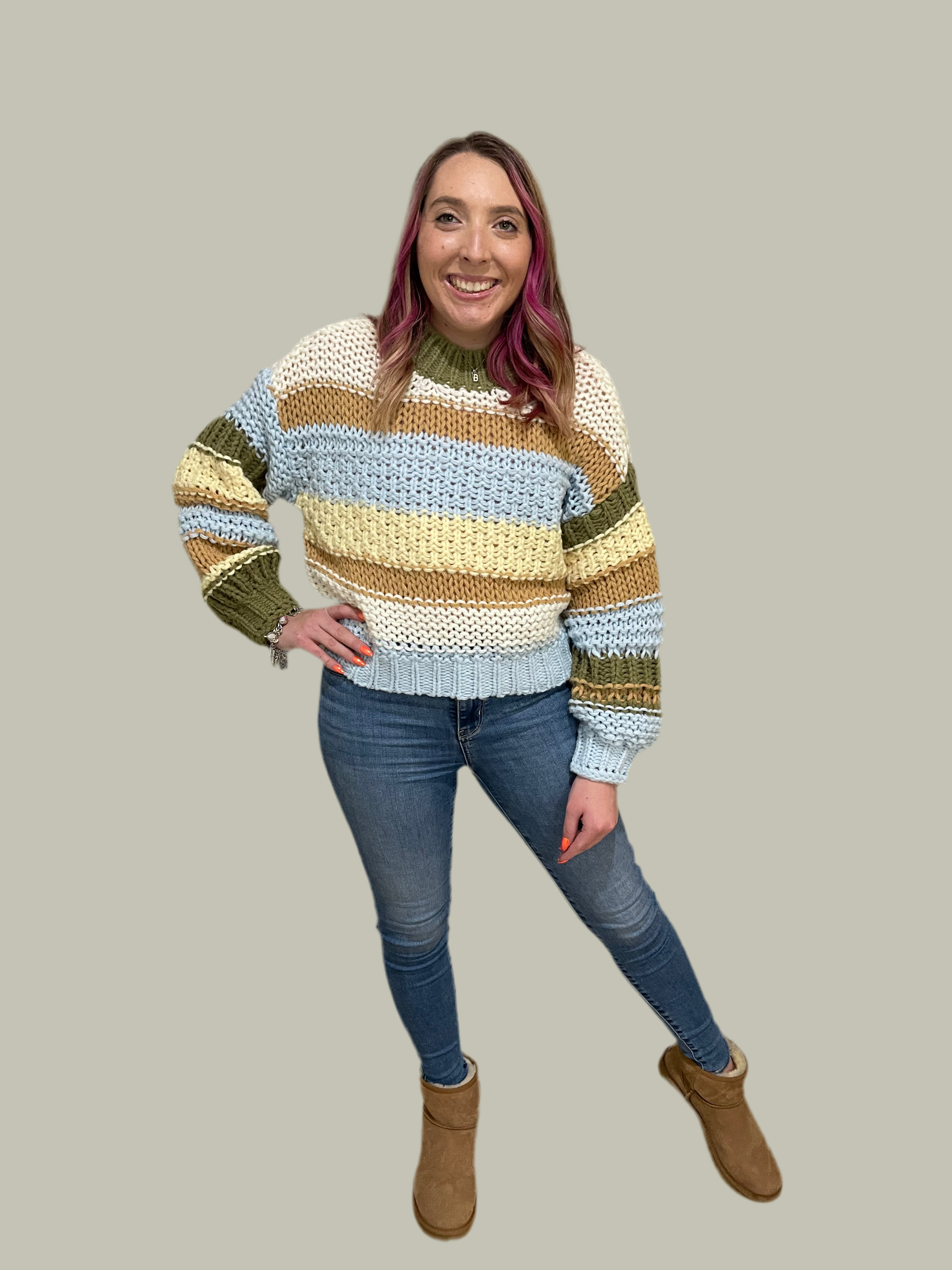 Falling For You Crocheted Sweater