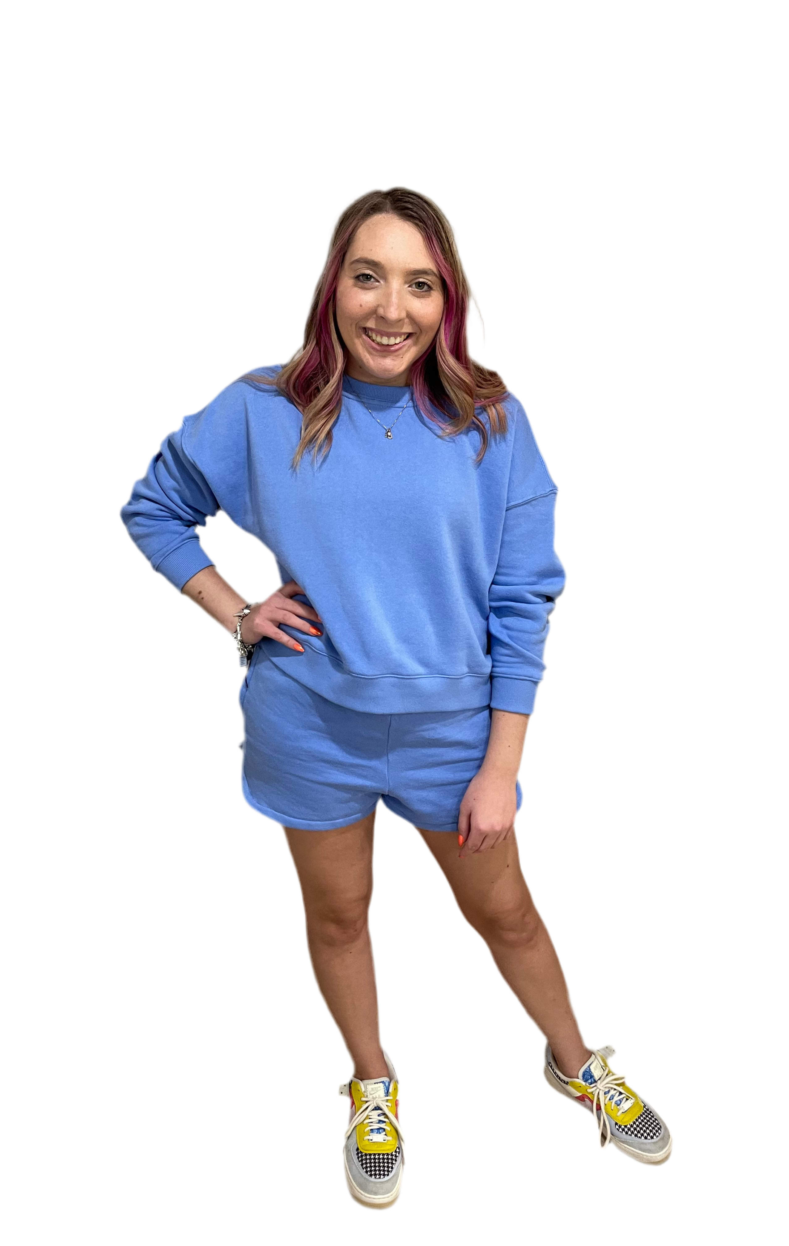 Lazy Sunday Two Piece Set in Blue