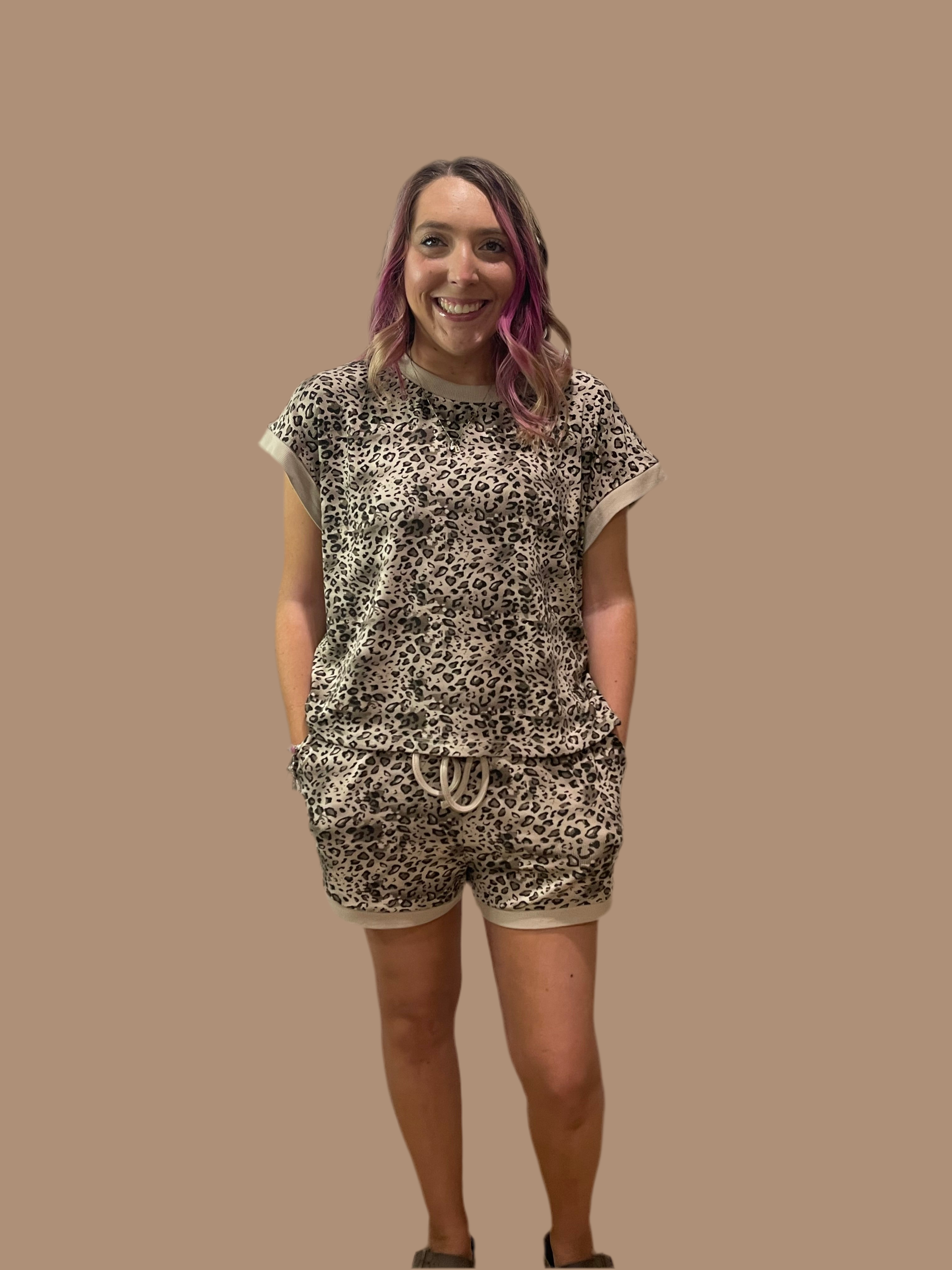 Welcome to the Jungle Leopard Short Set