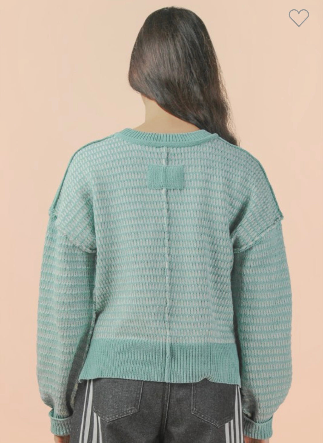 Mint Kisses Textured Sweater