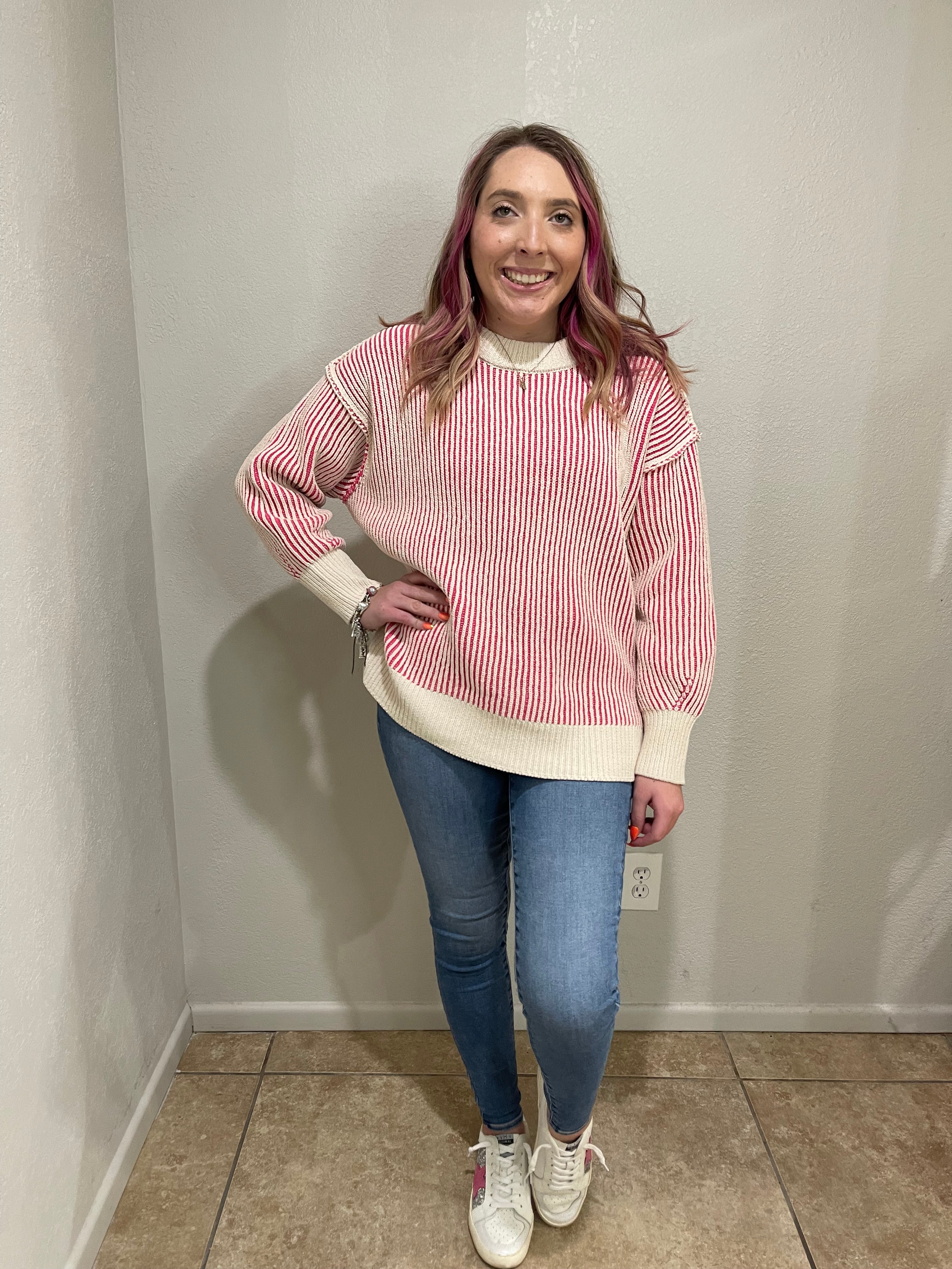 Strawberry 🍓 Shortcake Ribbed Sweater