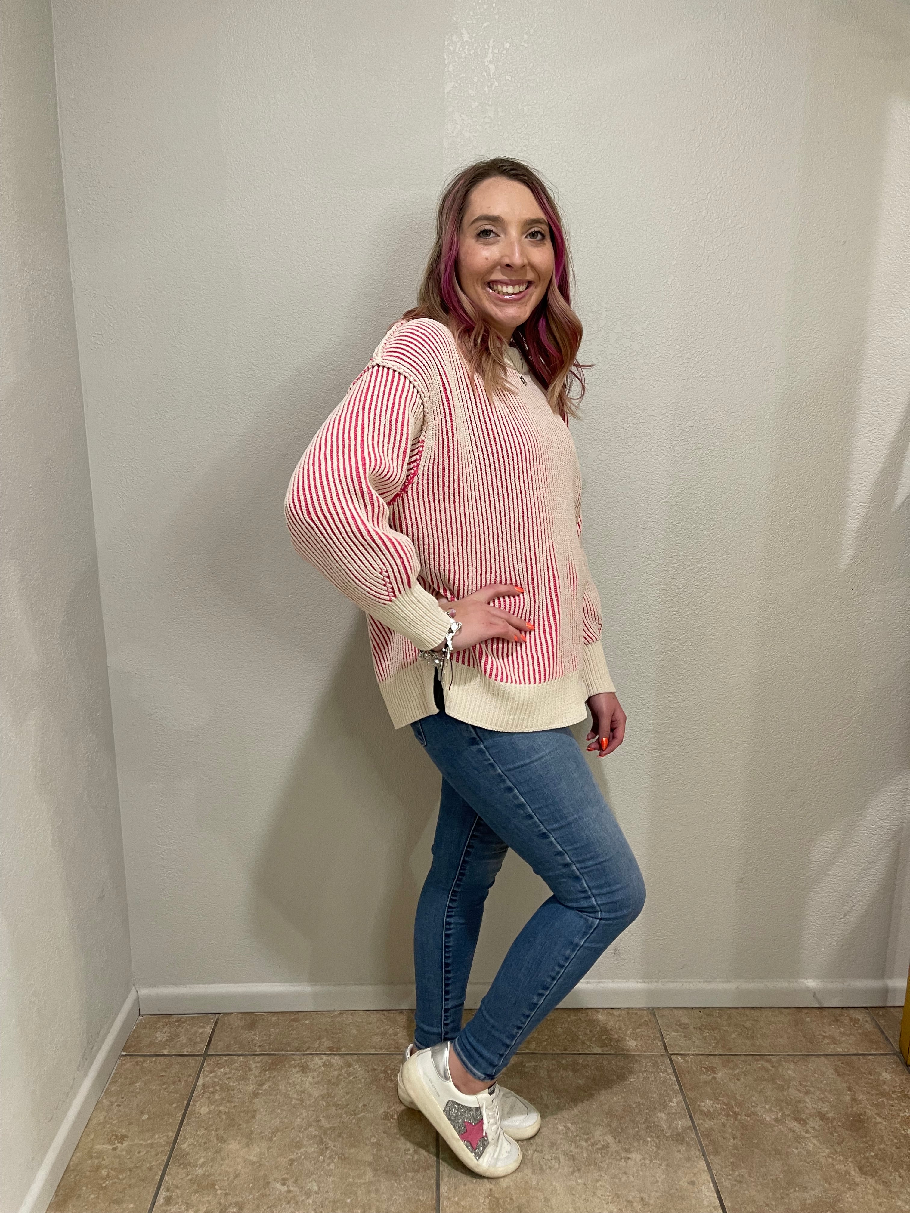 Strawberry 🍓 Shortcake Ribbed Sweater