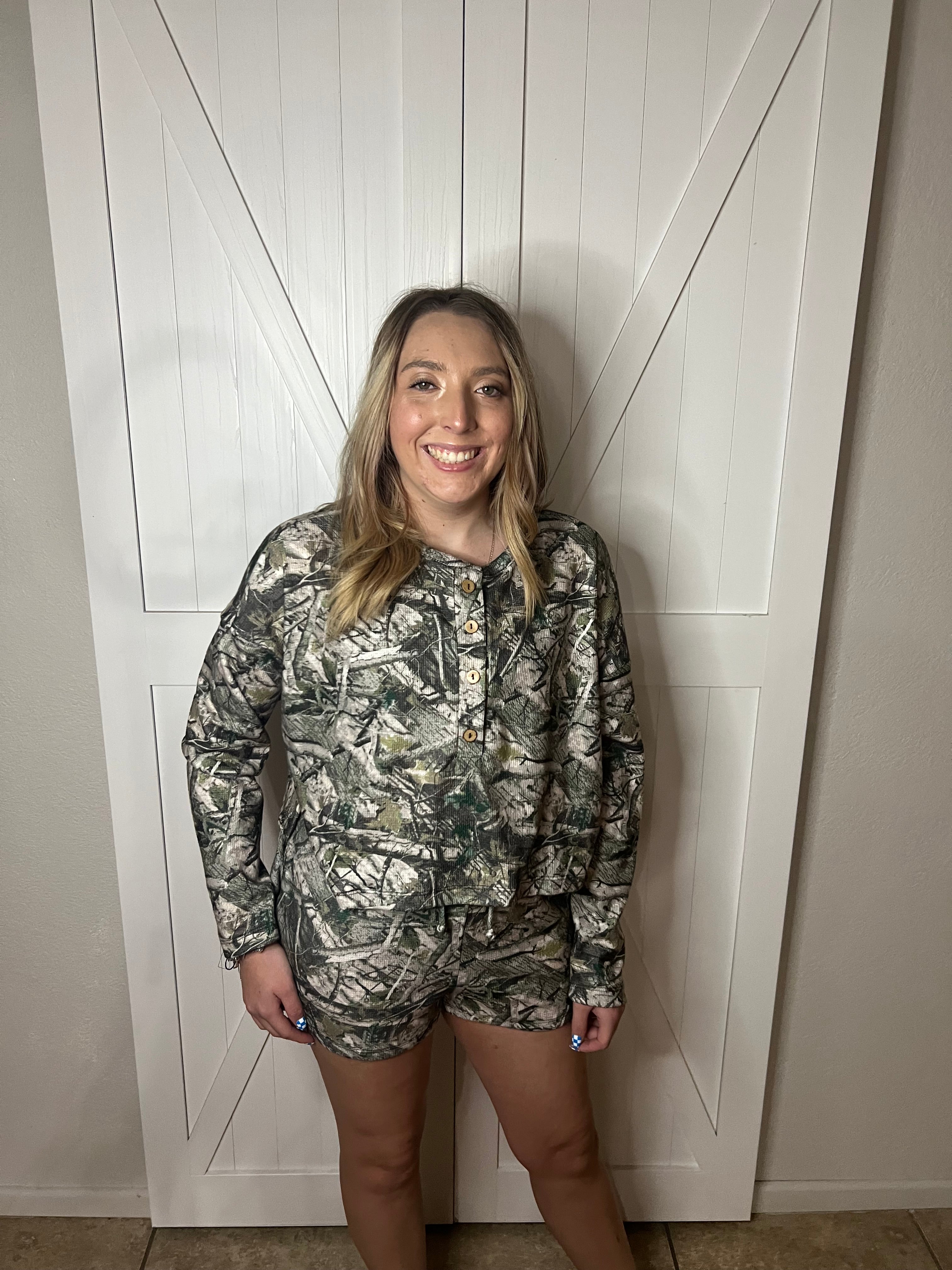 Deer Lease Camo Short Set