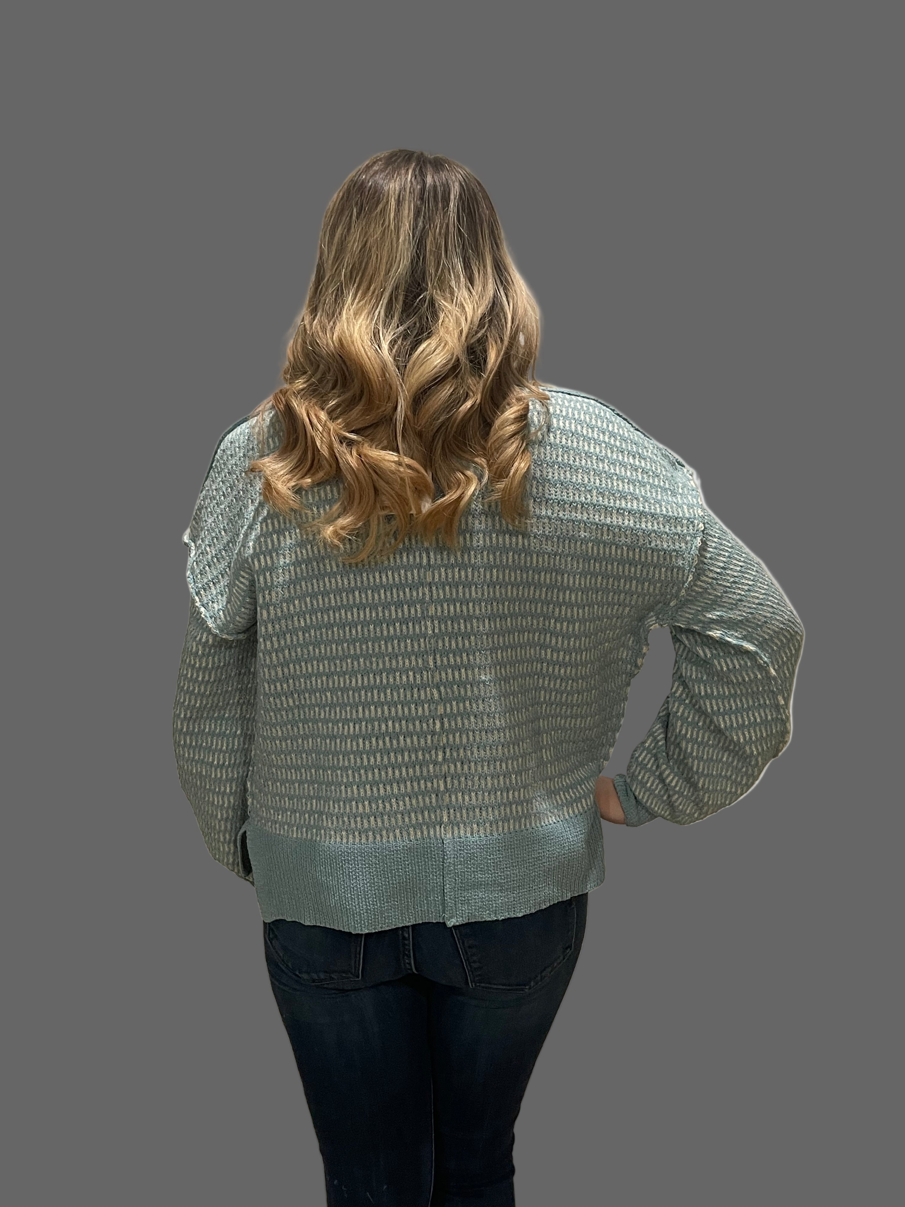 Mint Kisses Textured Sweater