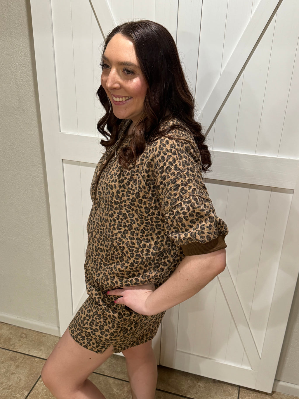 Wild Babe Leopard Short Set