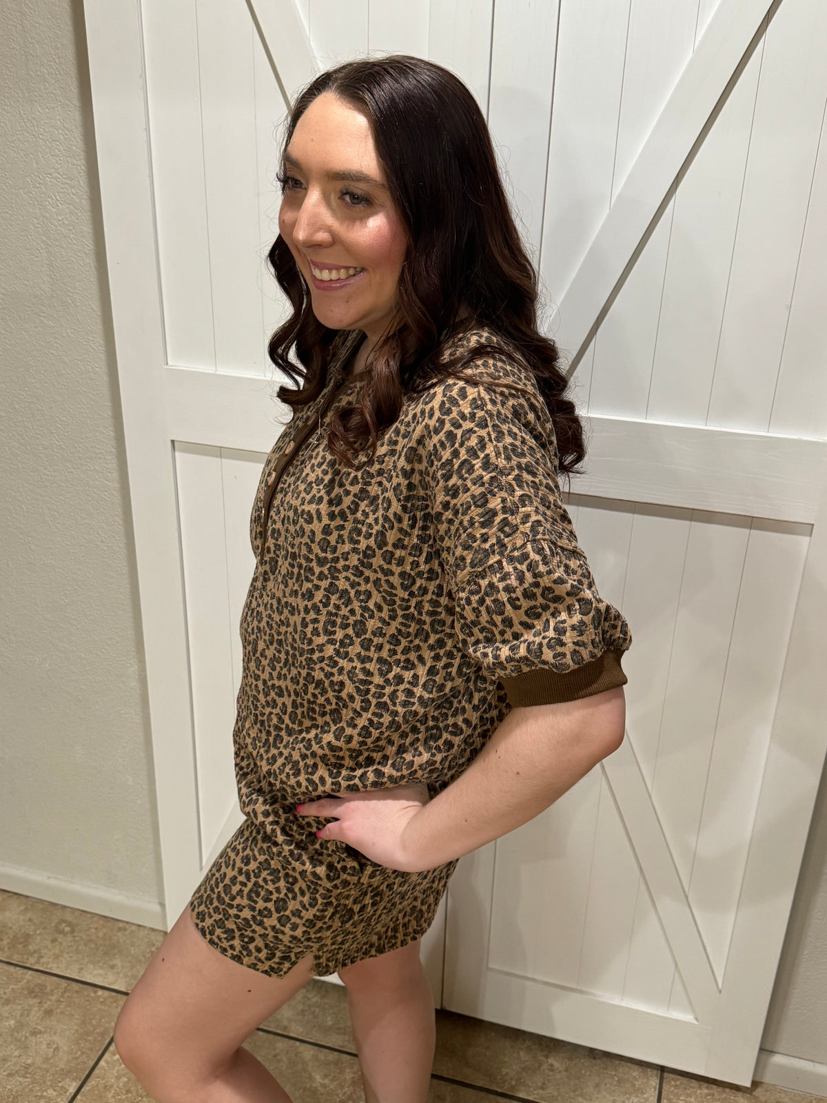 Wild Babe Leopard Short Set