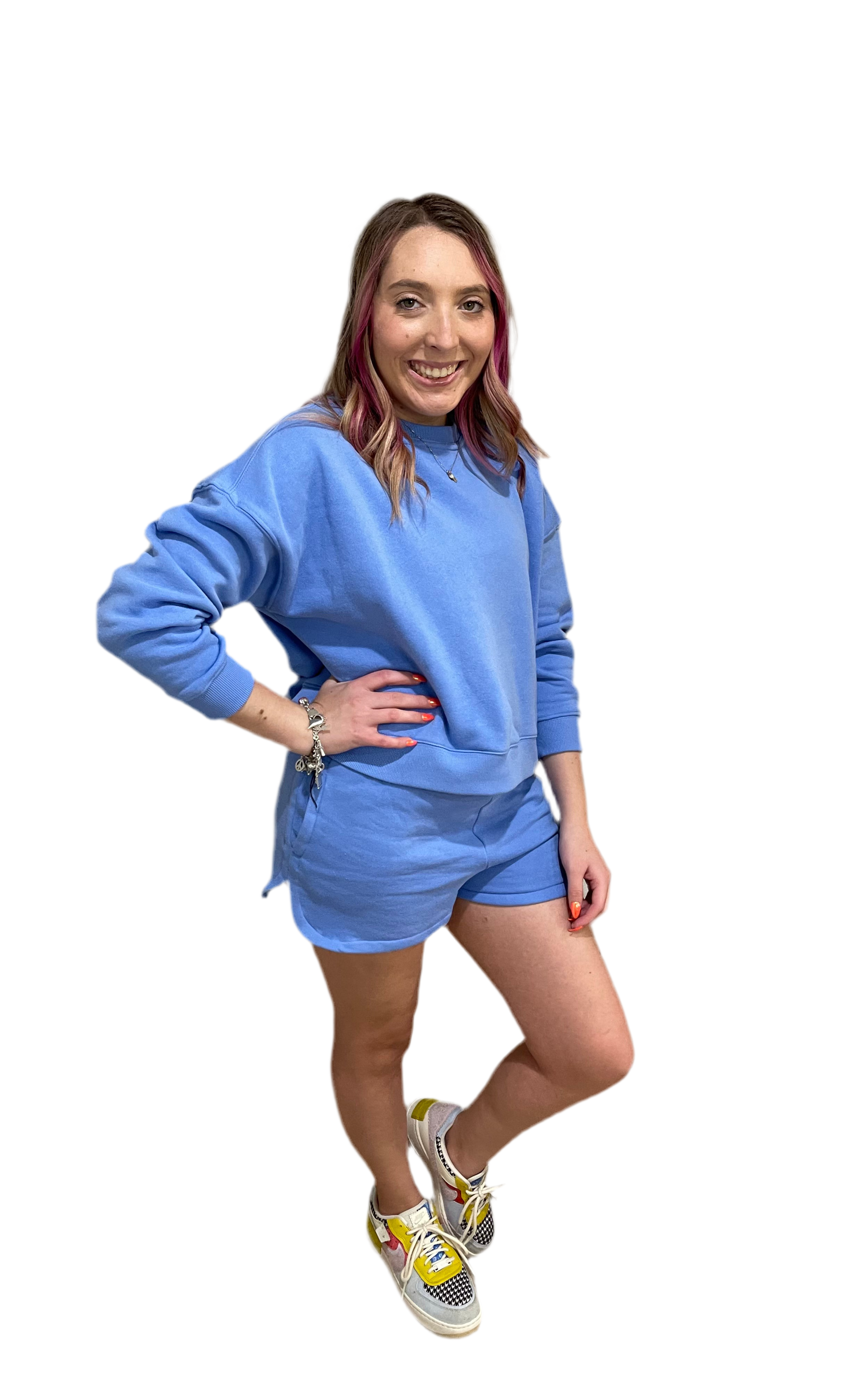 Lazy Sunday Two Piece Set in Blue