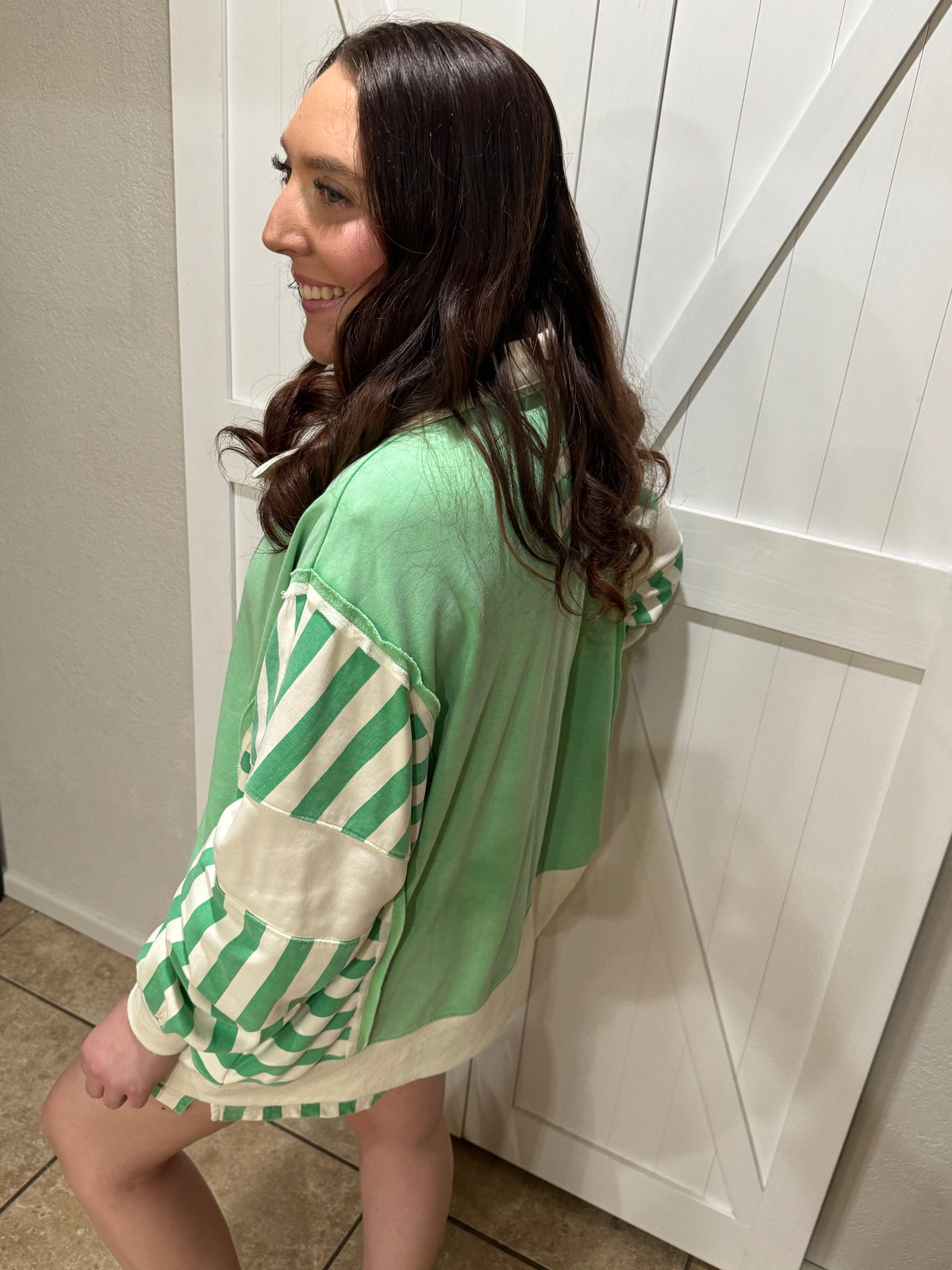 Matcha Striped Short Set