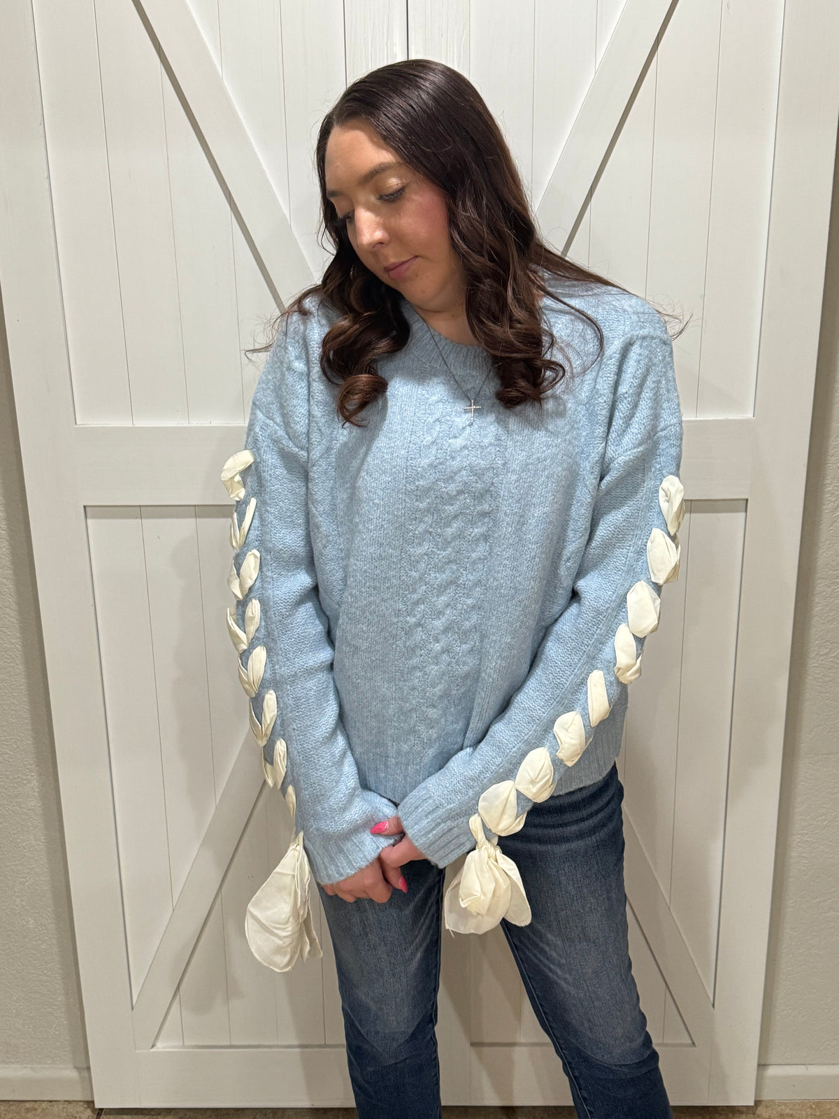 Sweet Darling Bow Sleeve Sweater