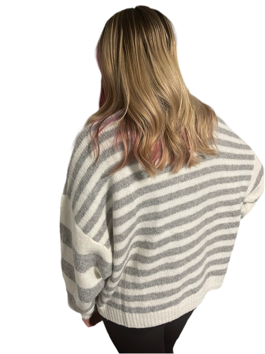 Gray Sky Striped Sweater
