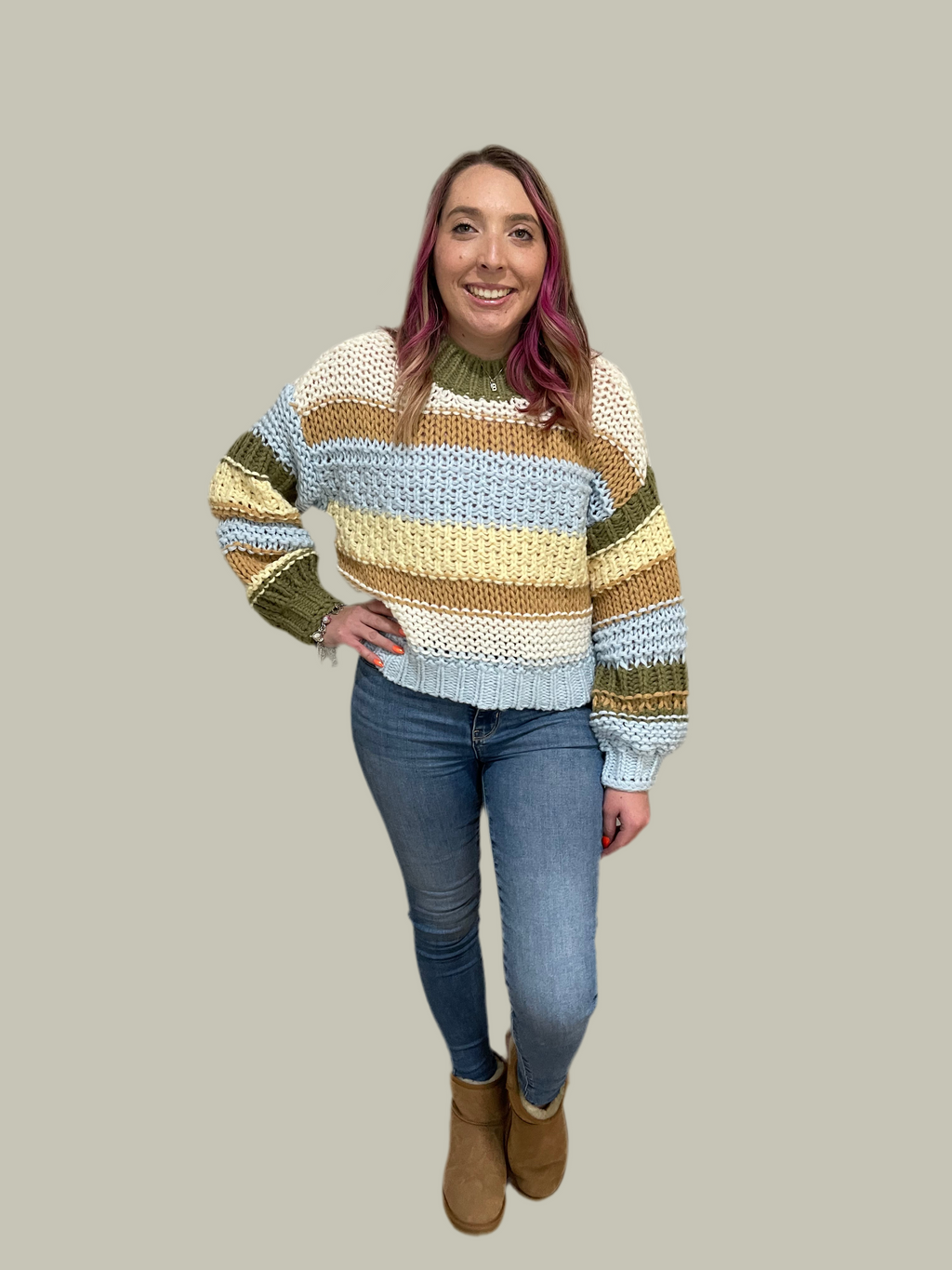 Falling For You Crocheted Sweater