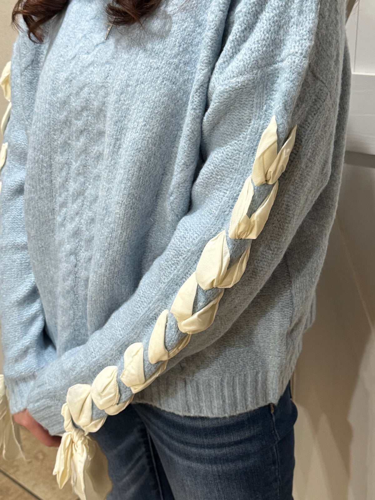 Sweet Darling Bow Sleeve Sweater