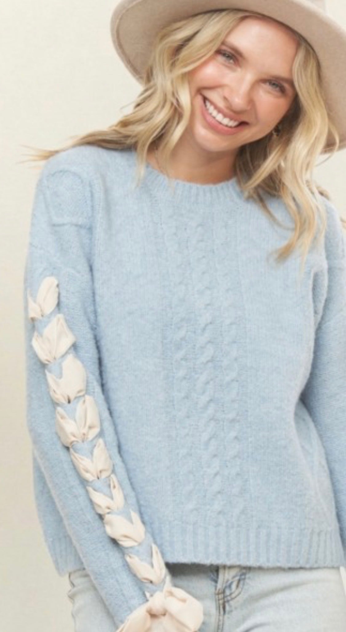 Sweet Darling Bow Sleeve Sweater