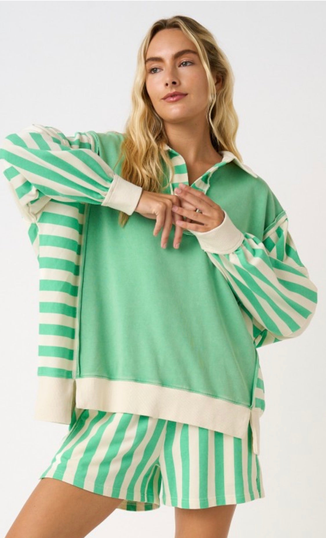 Matcha striped set ￼