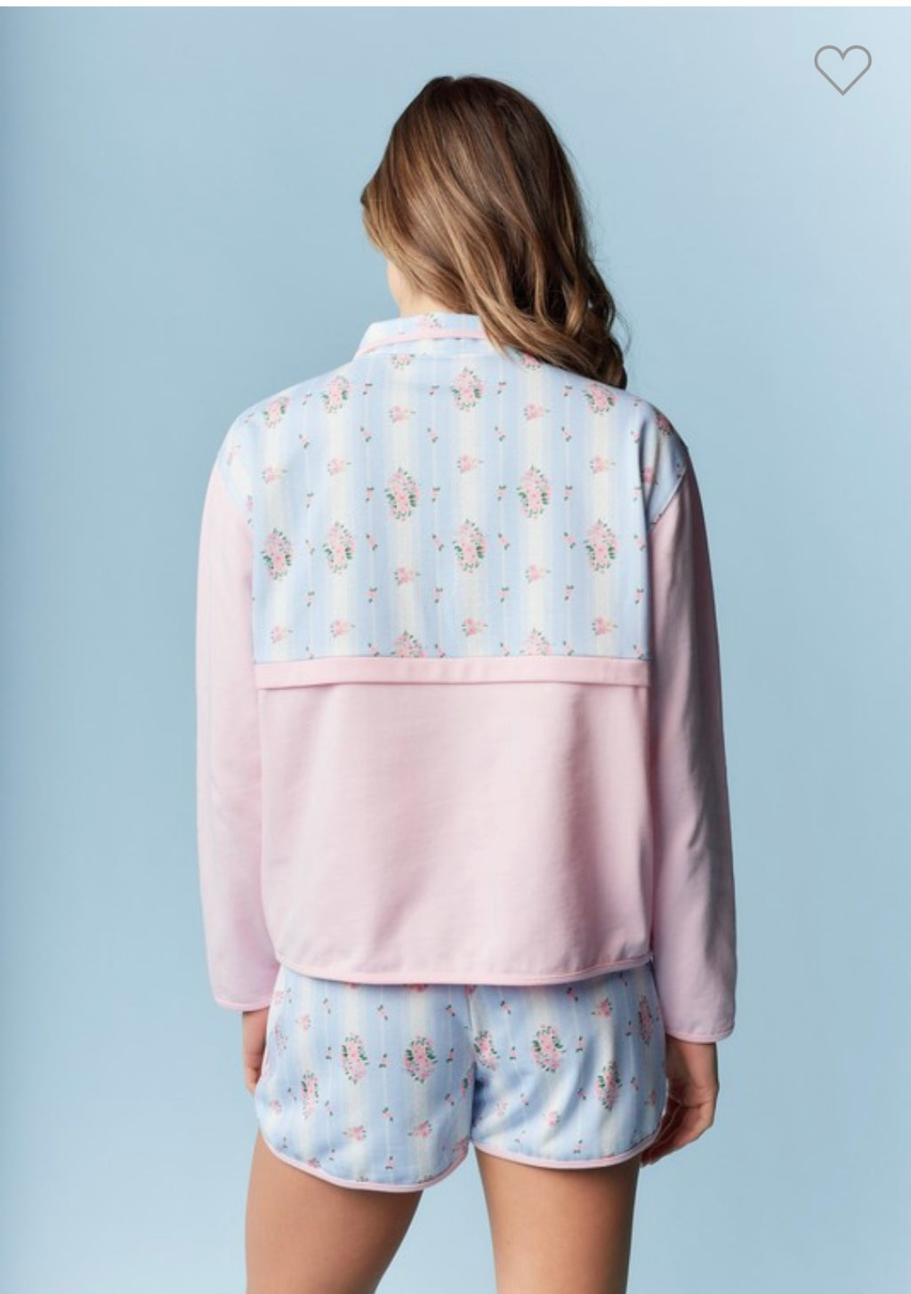 Pastel Petals Pink and Blue Lounge Set