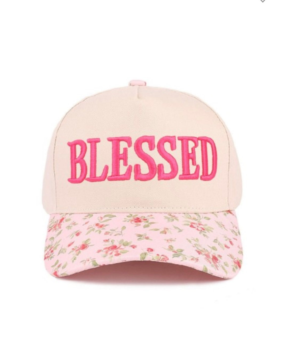 Blessed Floral Bill Adjustable Hat