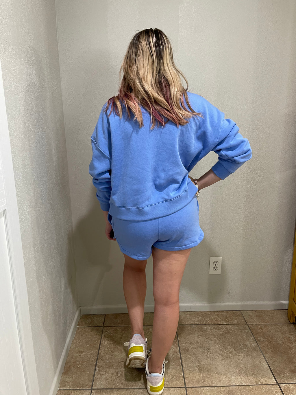 Lazy Sunday Two Piece Set in Blue