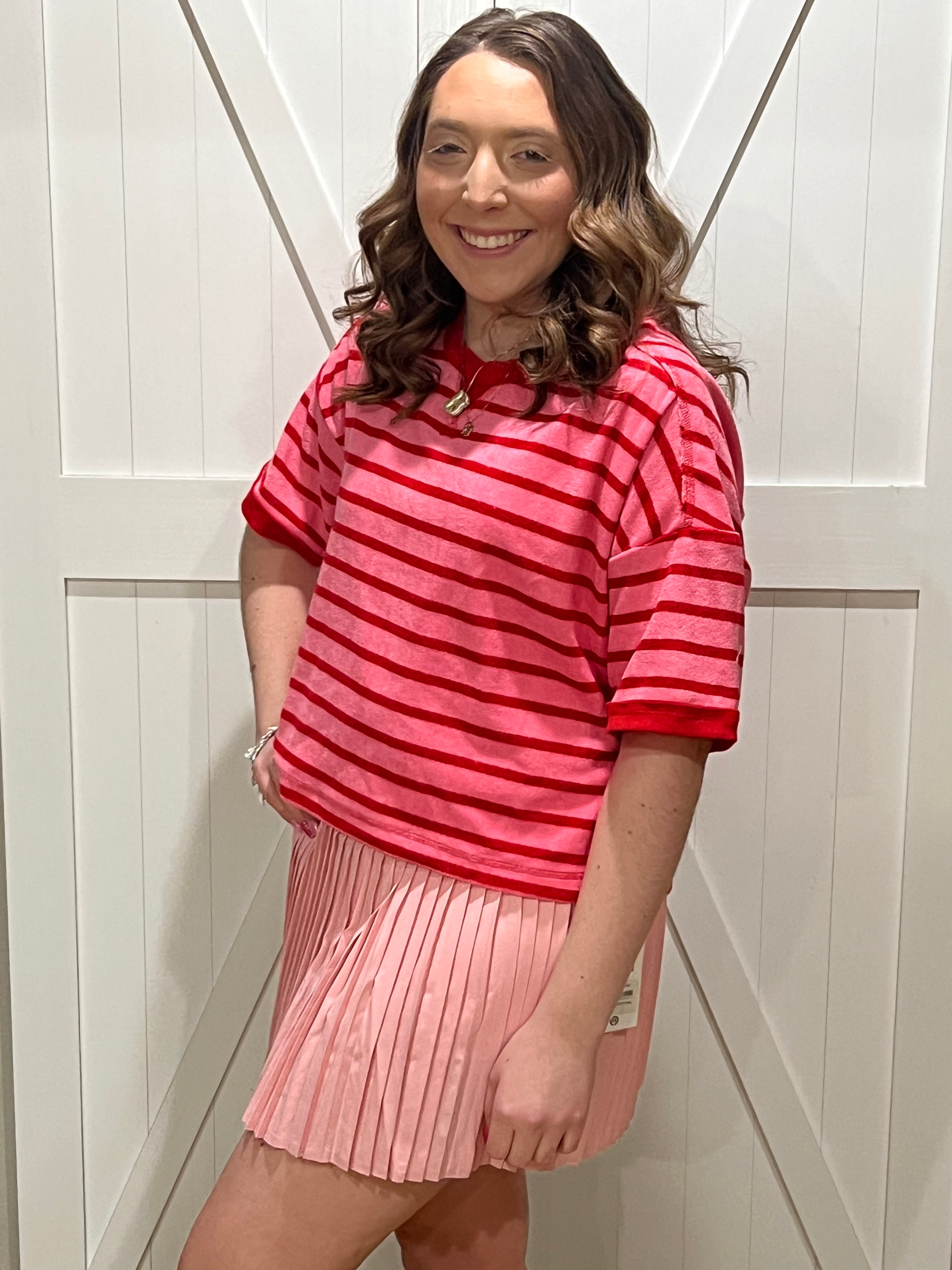 The Cherry POP Striped top