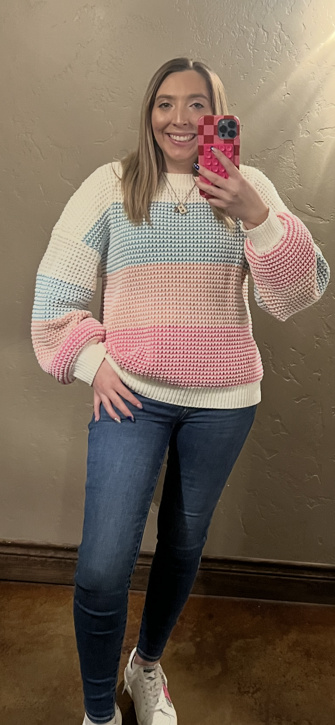 Sweet Like Candy Waffle Knit Sweater