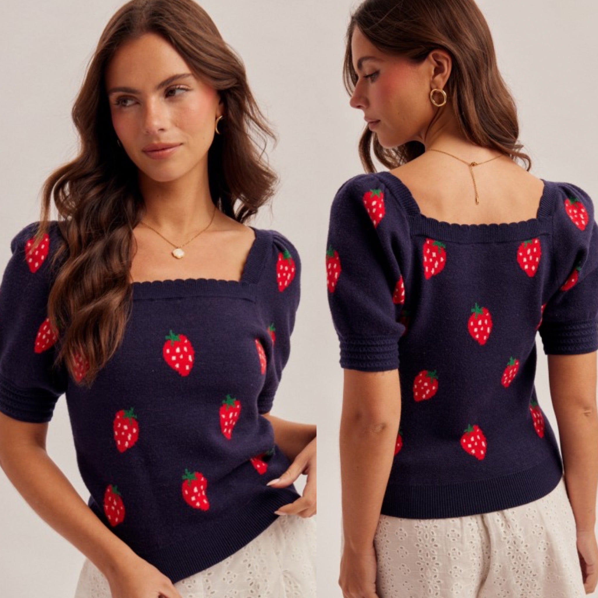 Strawberry Sweetheart Sweater